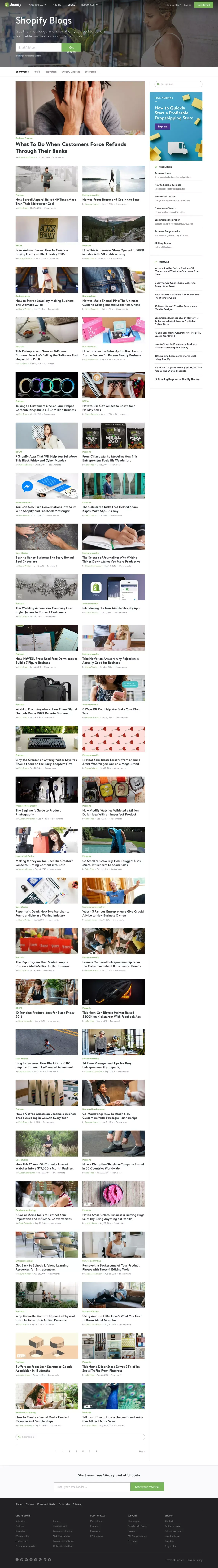 Ecommerce Marketing Blog - Ecommerce News, Online Store Tips & More by Shopify - Blog design