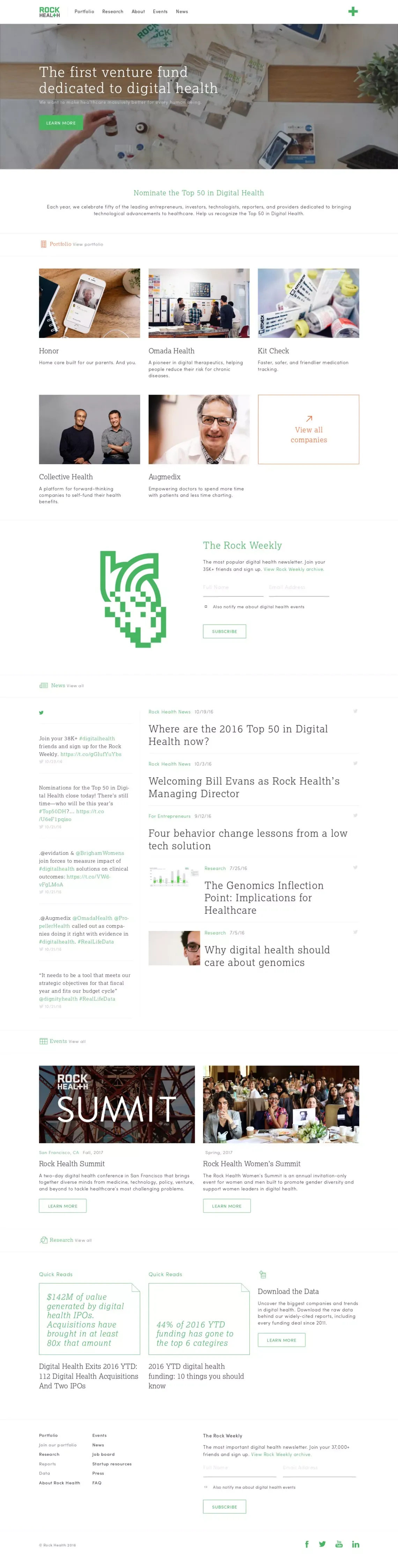 Rock Health | We're Powering The Future Of Healthcare. Rock Health Is A Seed And Early-stage Venture Fund That Supports Startups Building The Next Generation Of Technologies Transforming Healthcare. - Other design
