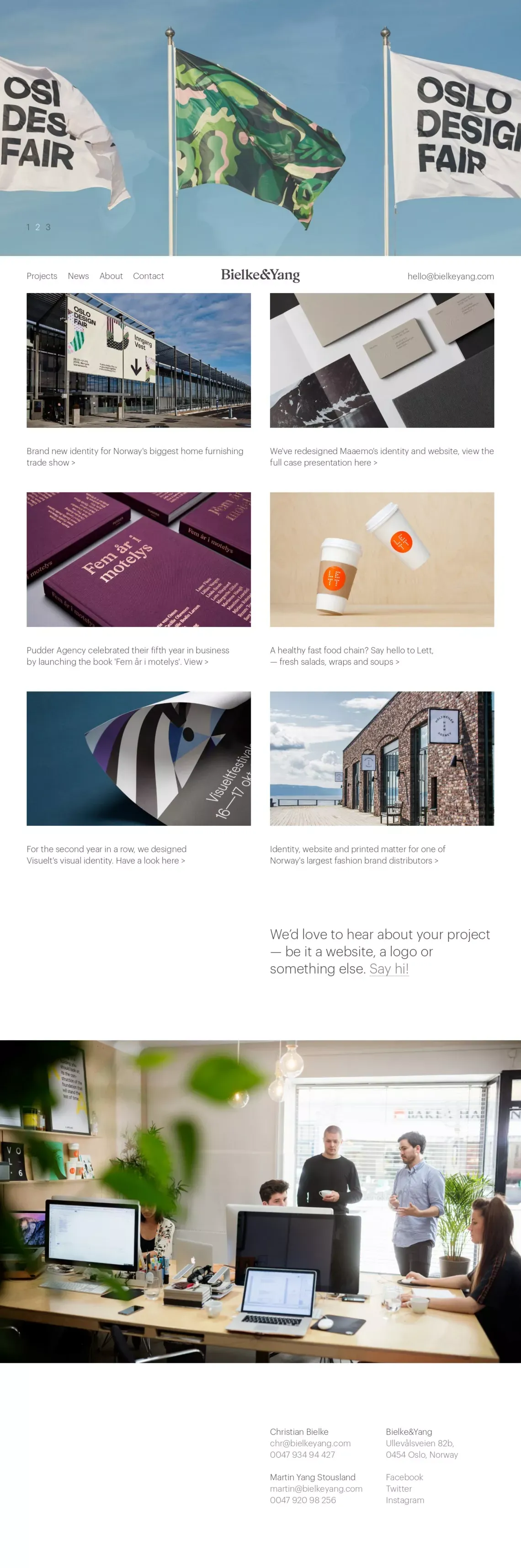 Bielke&Yang - Portfolio design