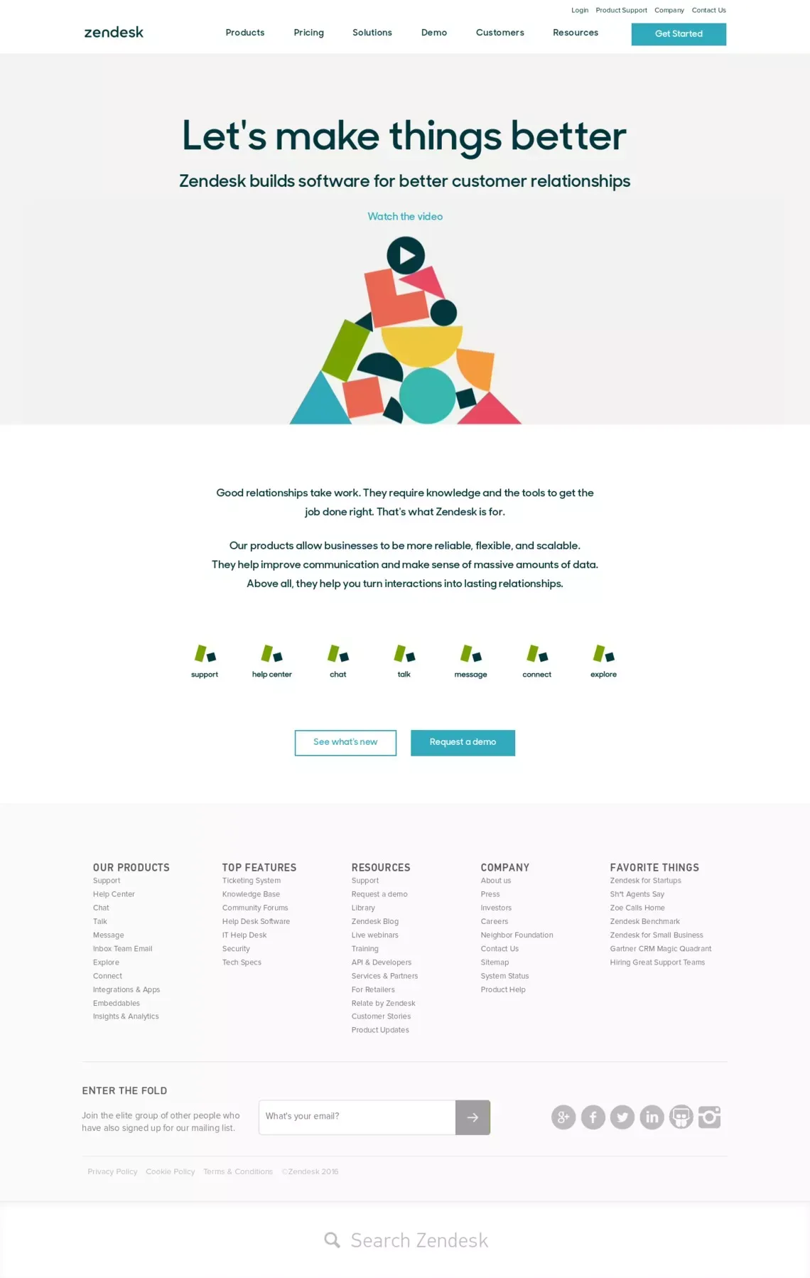 Zendesk | Customer Service Software & Support Ticket System - Landing design