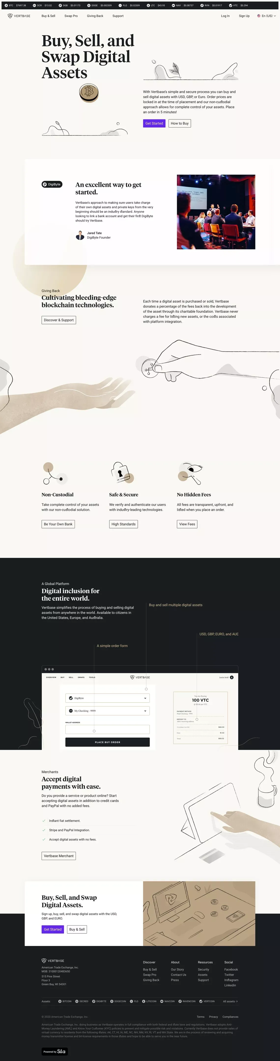 Vertbase | Home - Landing design