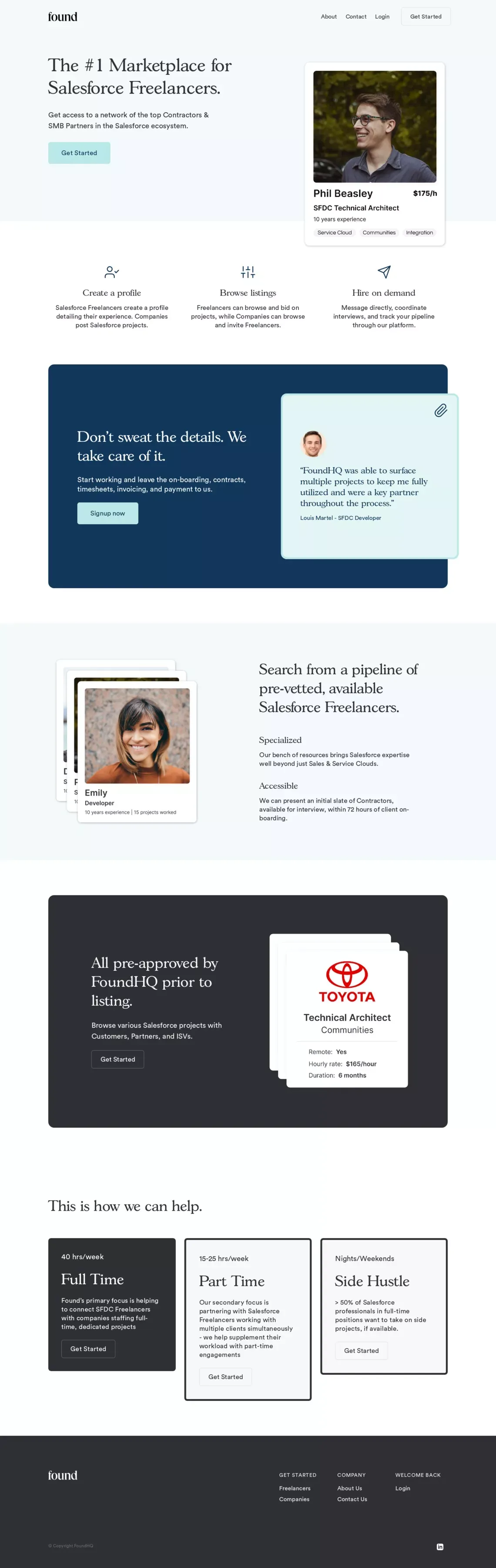 FoundHQ - Landing design