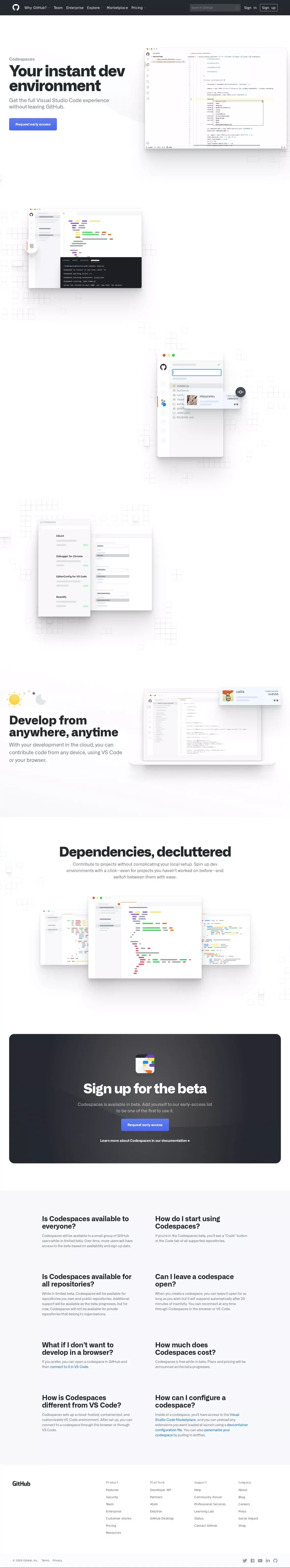 Codespaces · GitHub - website design