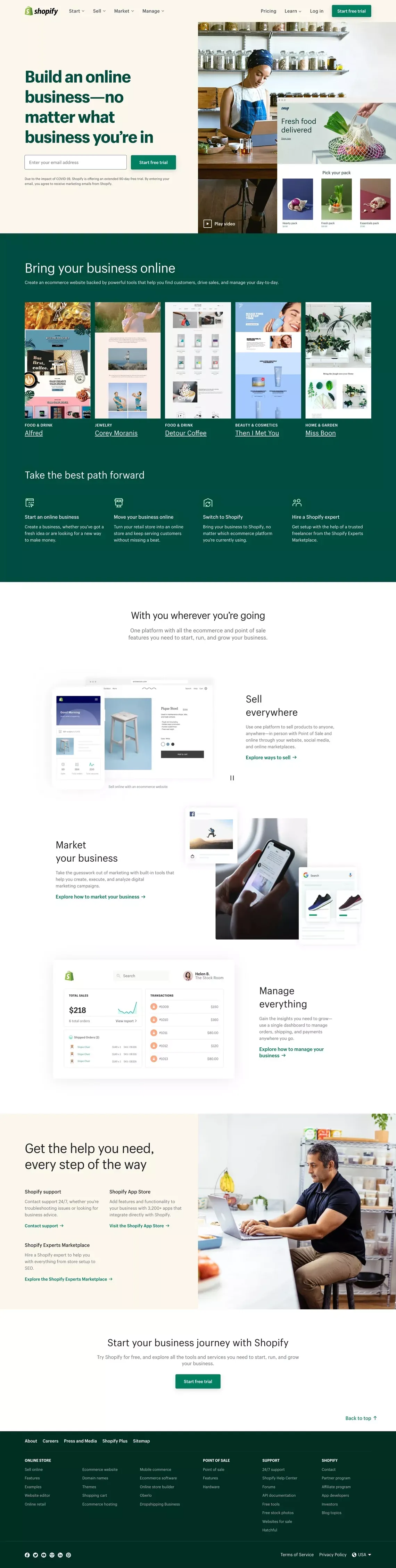 All-In-One Commerce Solution - Ecommerce Software And Point Of Sale - Landing design