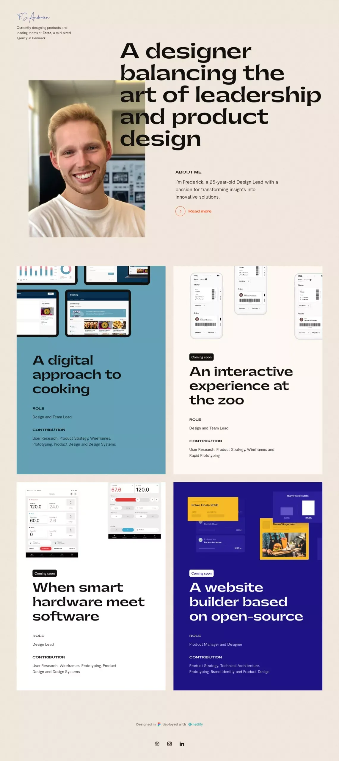 Portfolio - Frederick Jan Andersen - Portfolio design