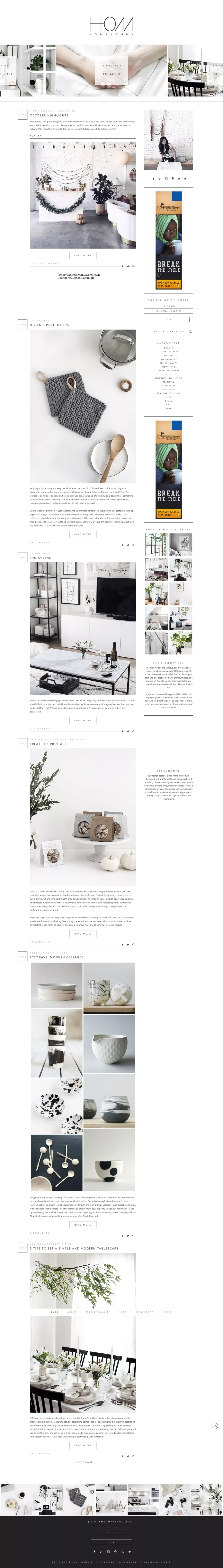 Homey Oh My - DIY Home and Design - Blog design