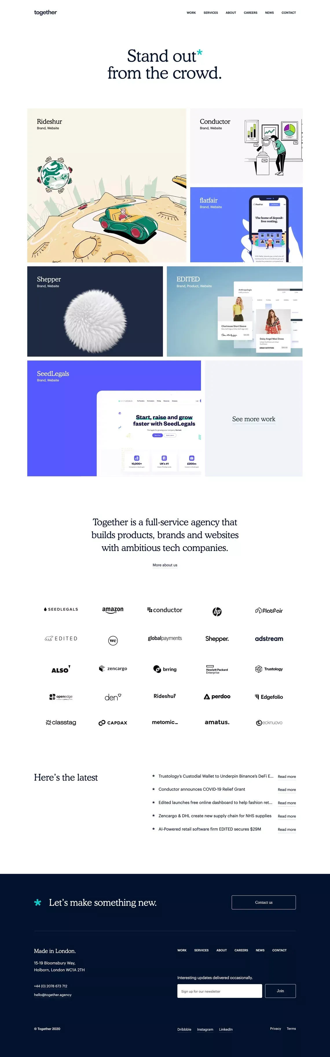 Together — A full-service agency. - Portfolio design