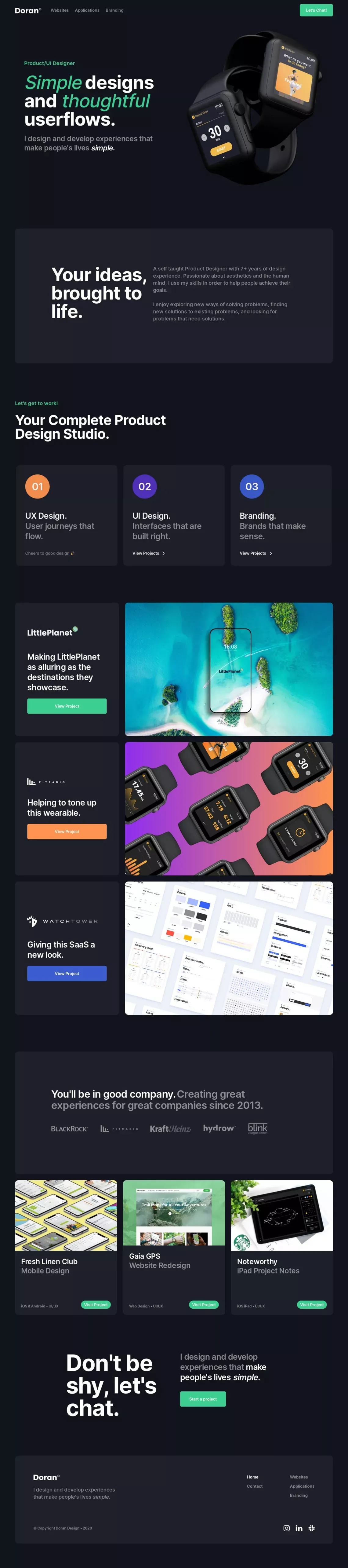 Doran° - Simple and effctive design - Portfolio design