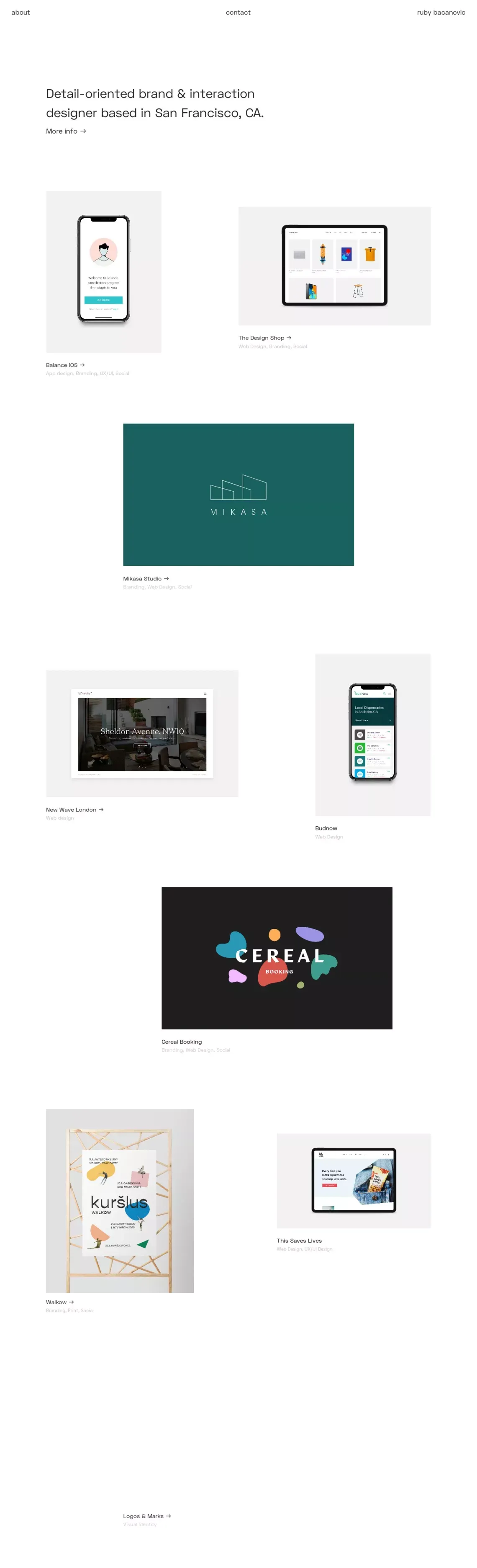 Ruby Bacanovic — ONNO - website design