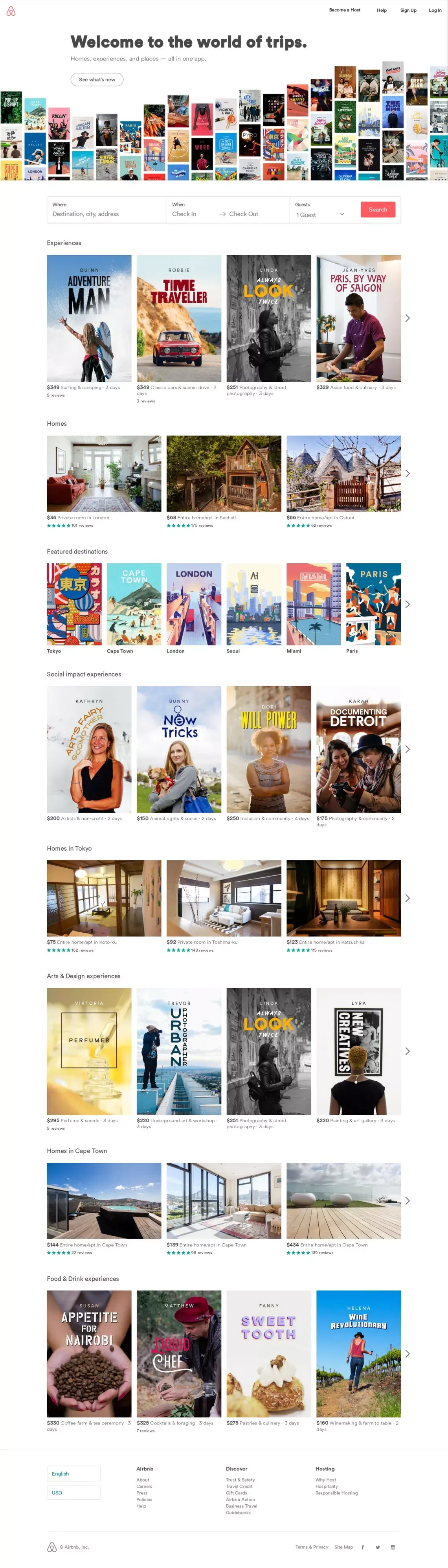 Vacation Rentals, Homes, Apartments & Rooms for Rent - Airbnb - Landing design
