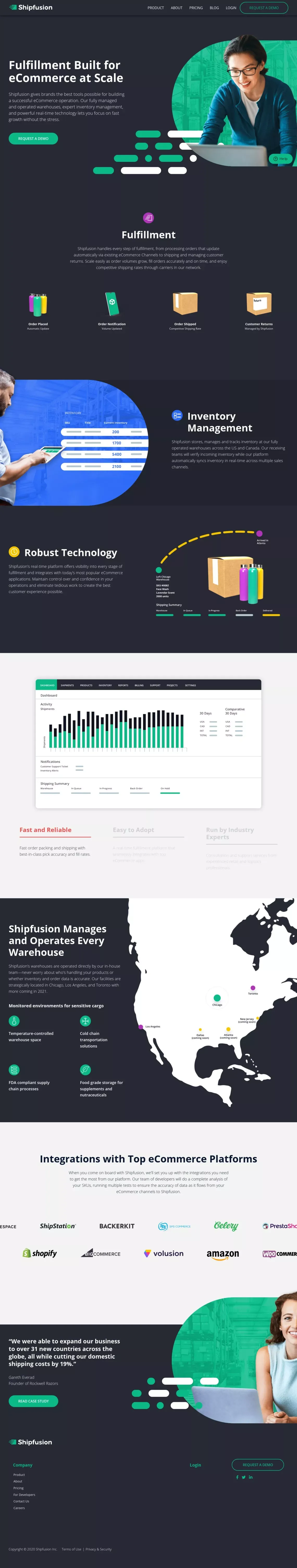 Shipfusion | eCommerce Order Fulfillment Services & Center - website design