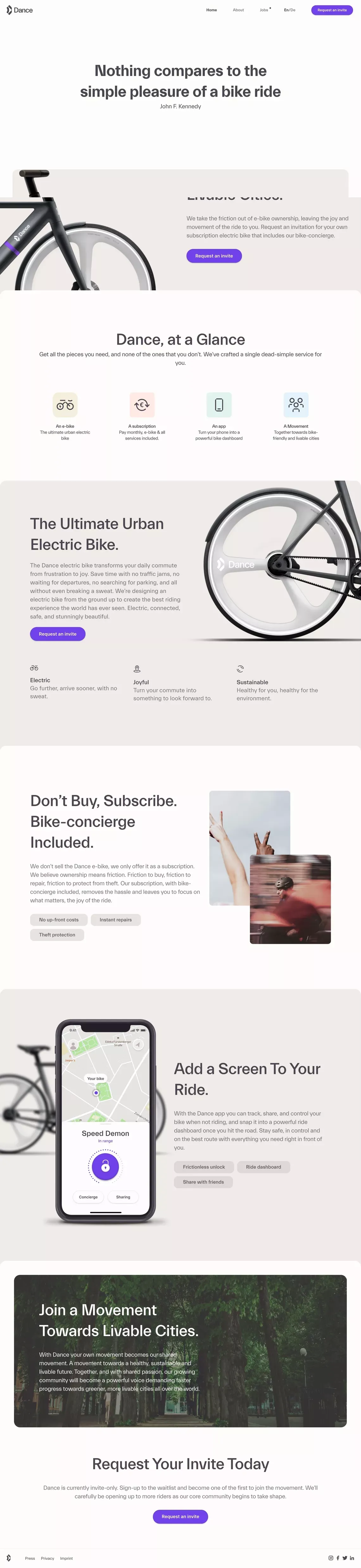 Home | Dance - Landing design