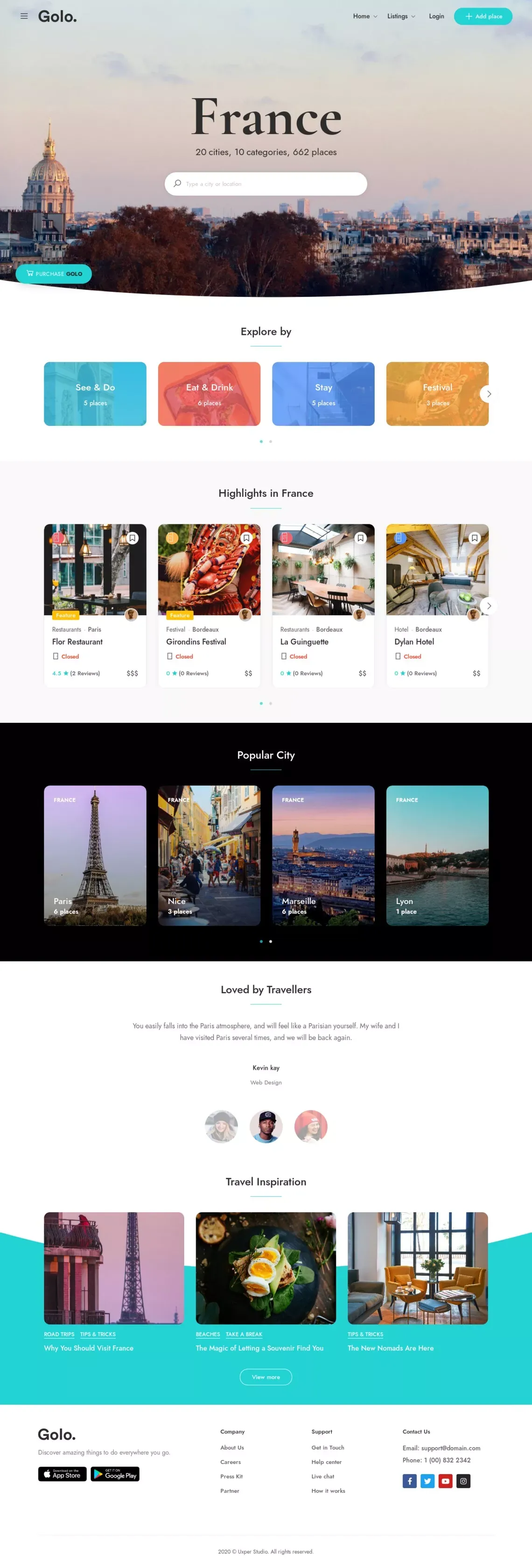 Country Travel Guide – Country Travel Guide WordPress Theme - website design