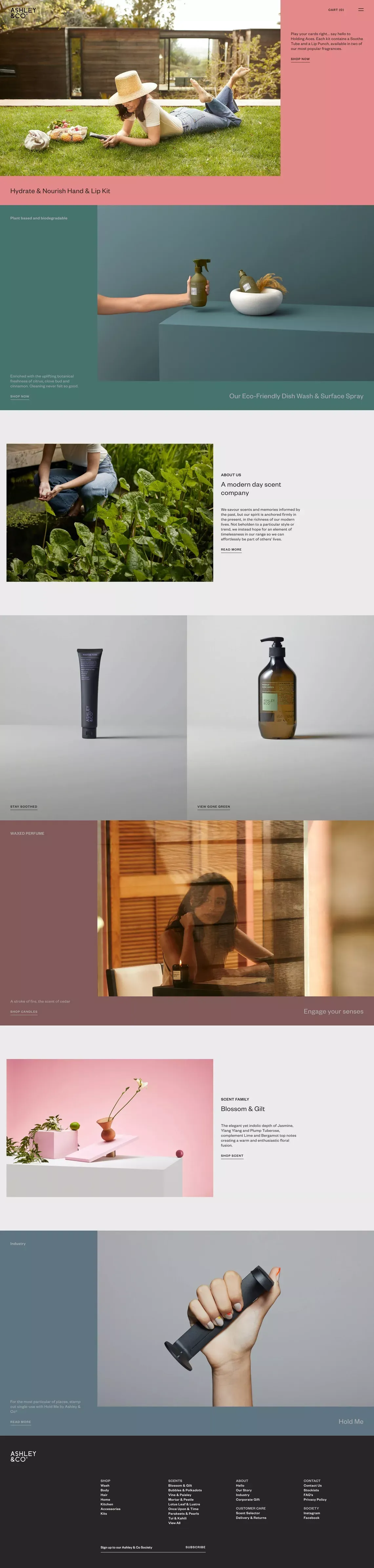 Index - Ashley & Co - Landing design