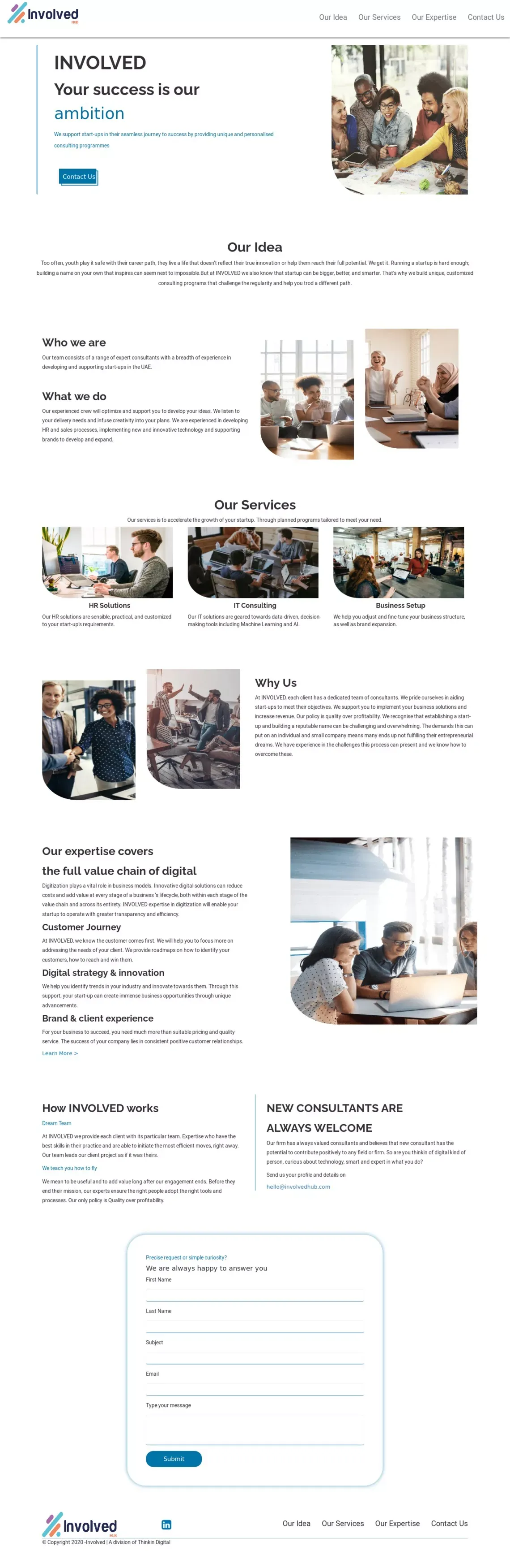 INVOLVED - website design