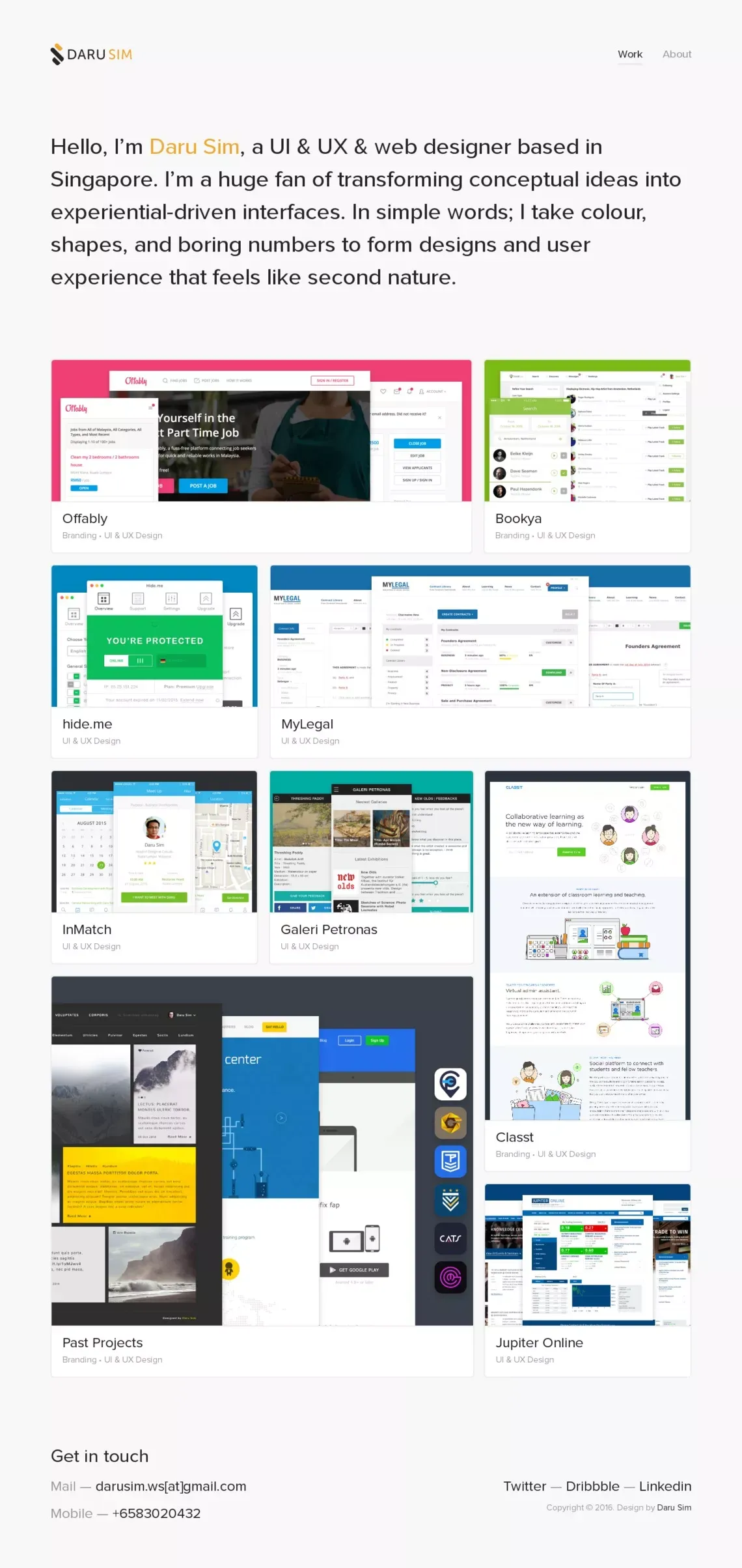 Daru Sim - UI & UX Designer | Website Designer | Malaysia & Singapore - website design