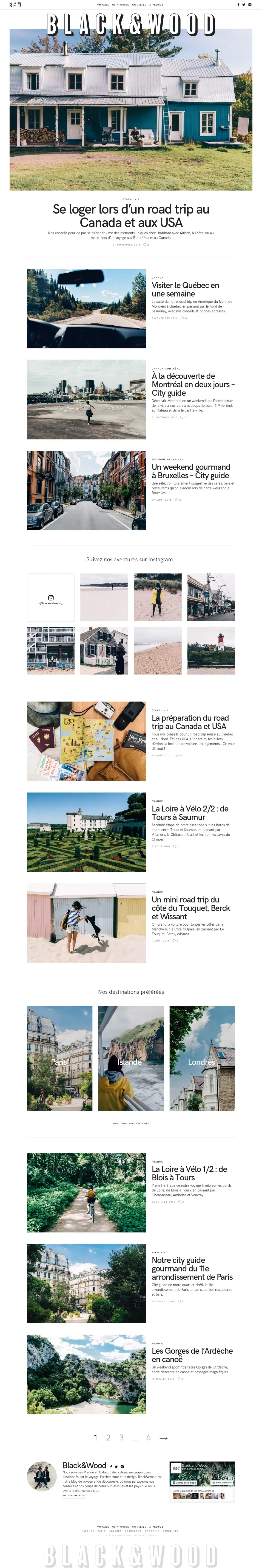 Black and Wood – Le blog voyage qui vous emmène à l'aventure ! - Blog design