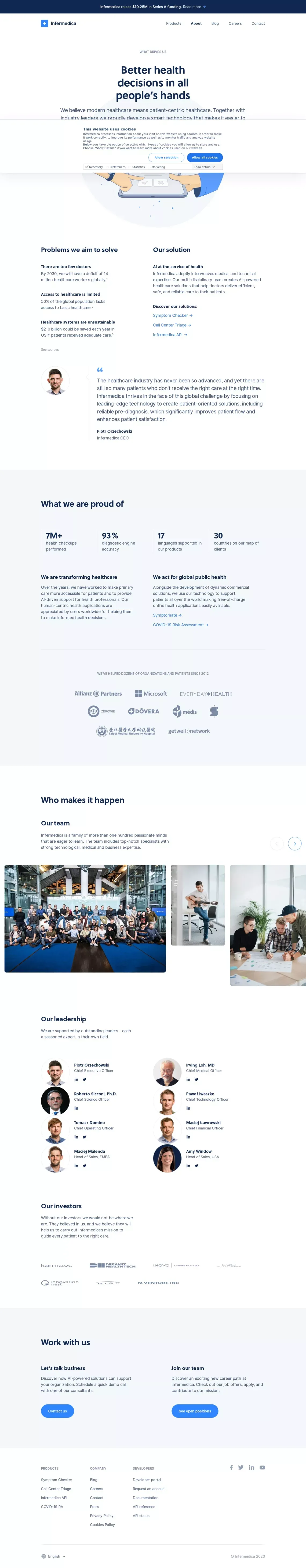 About us | Infermedica – Infermedica - website design