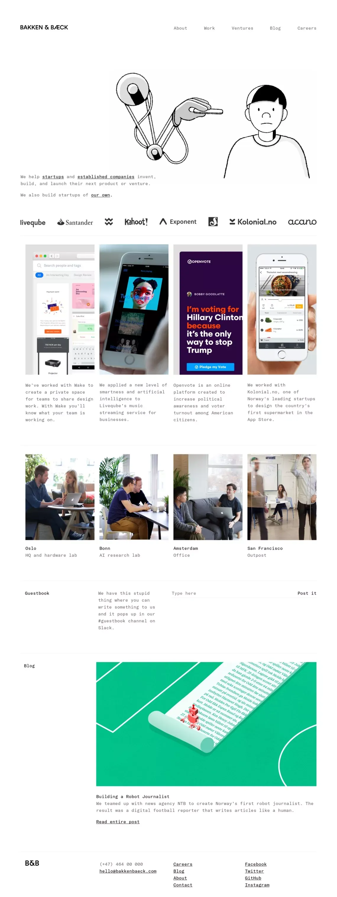 Bakken & Bæck - Portfolio design