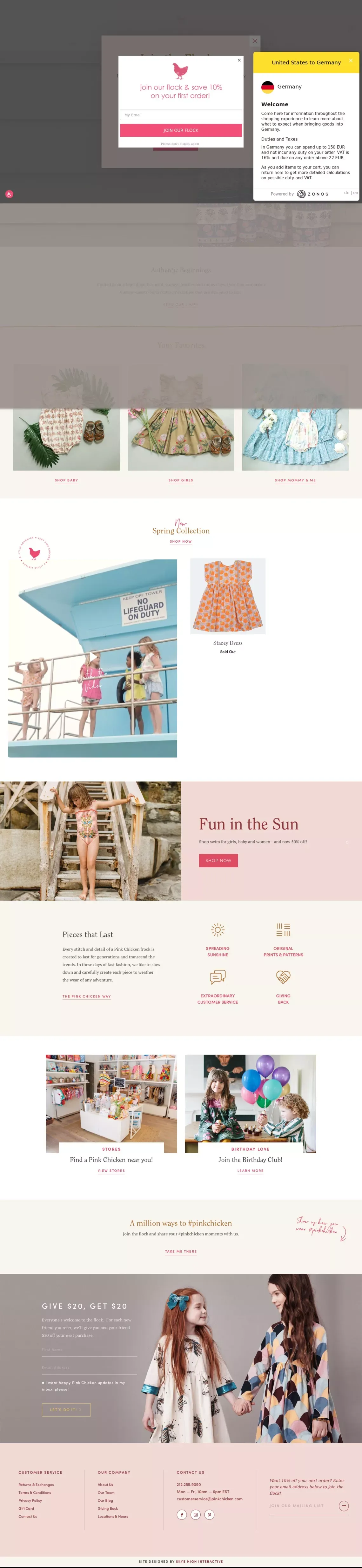 	Pink Chicken   	 - website design