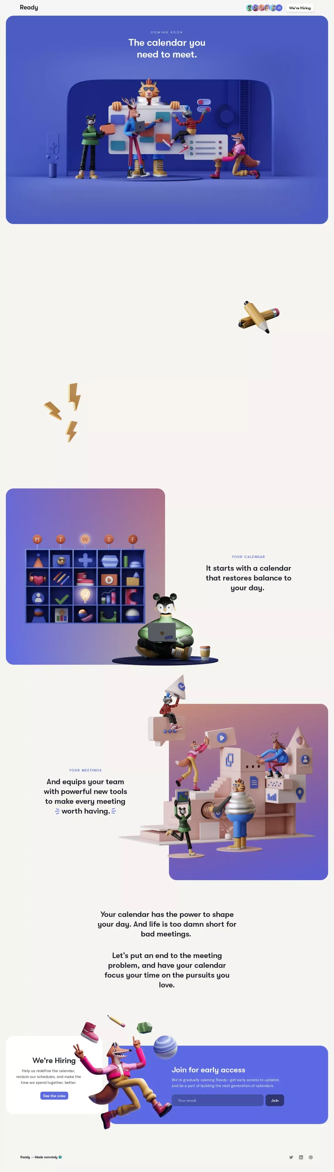 Ready — The calendar you need to meet. - website design