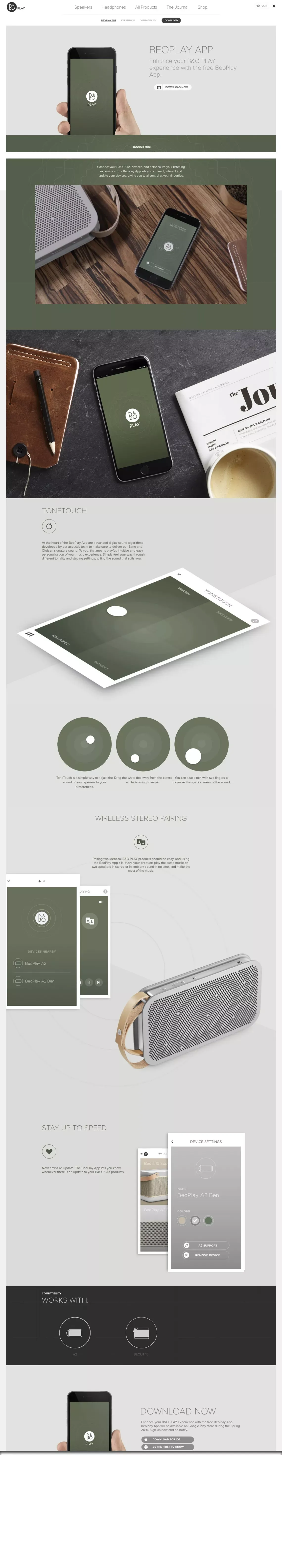 BeoPlay App - Landing design