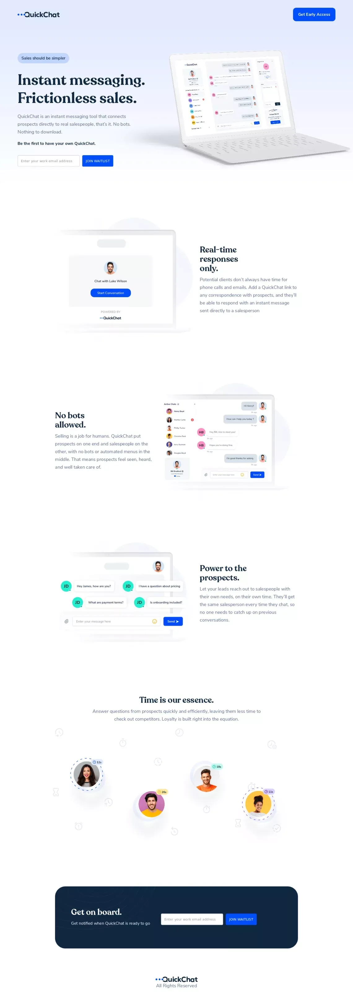 Quickchat - Landing design