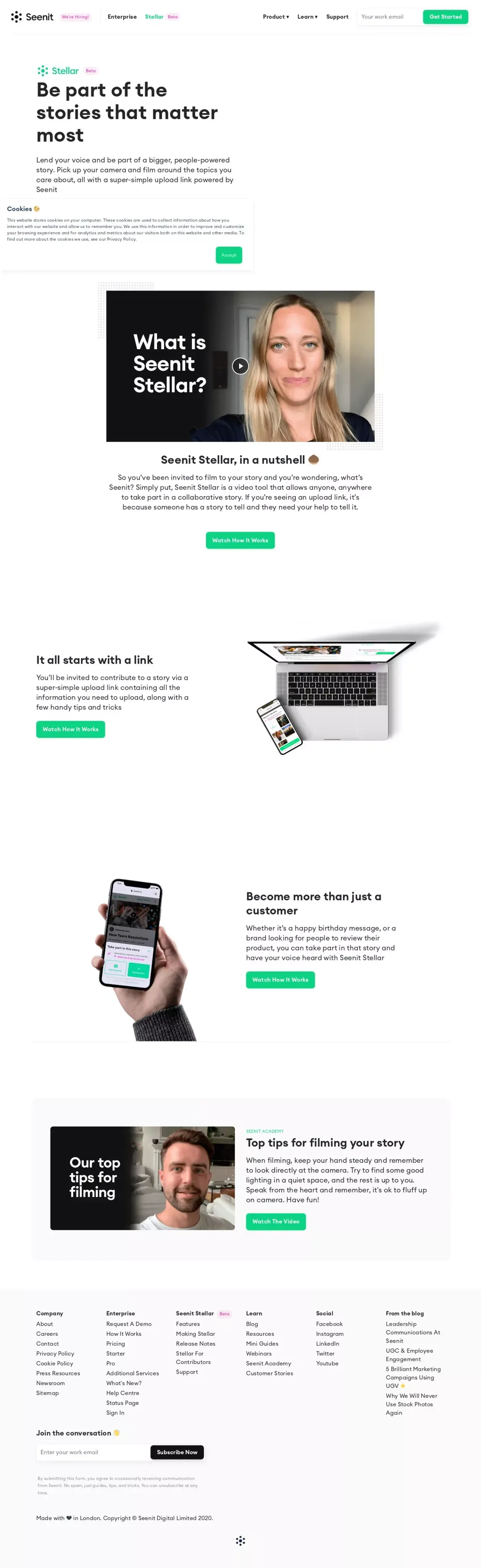 Seenit | What is Seenit? - website design