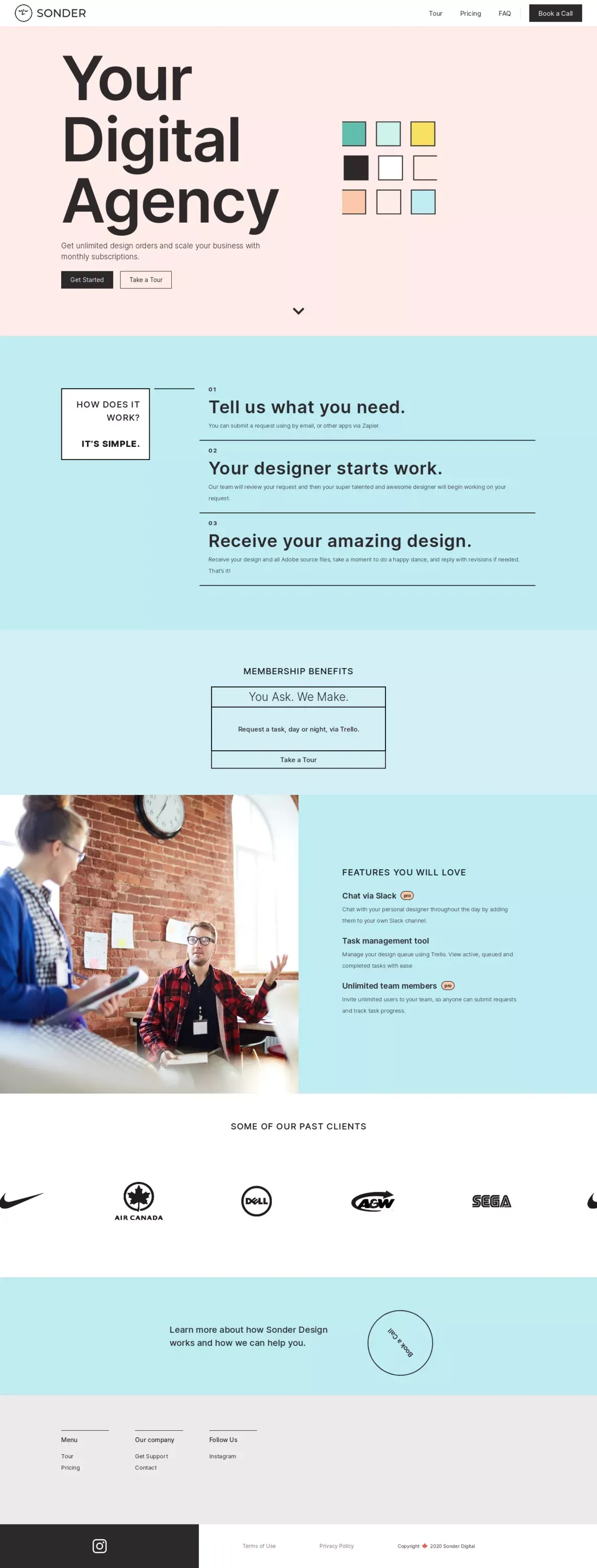 Sonder Digital - Landing design