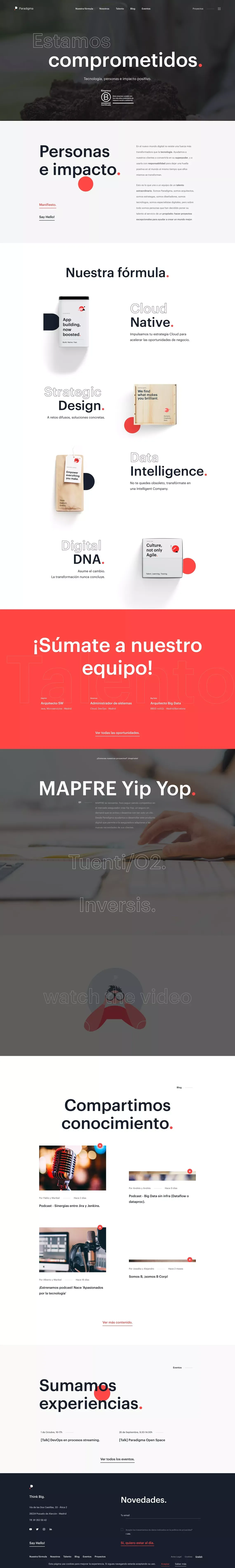 Paradigma. Tecnología con propósito para un mundo mejor - Portfolio design