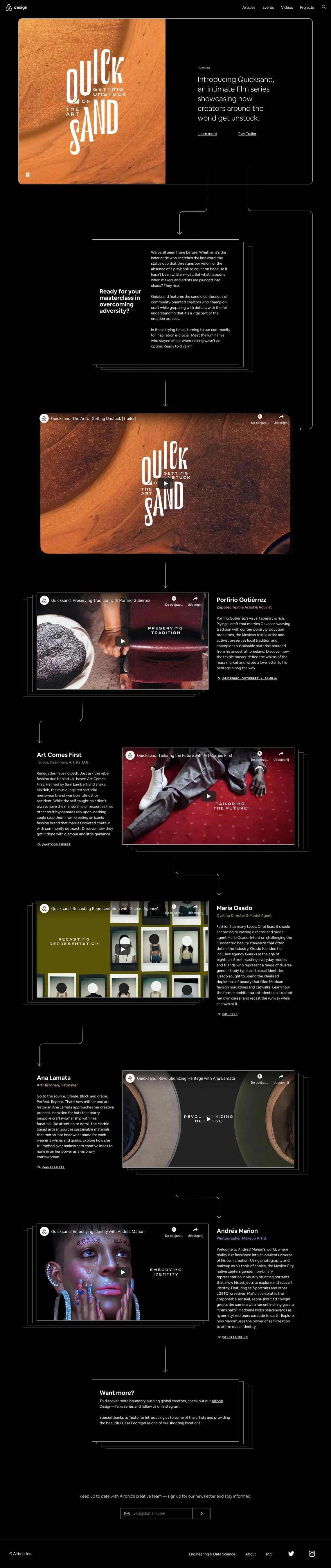 Quicksand, The Art of Getting Unstuck - Airbnb.Design - Other design