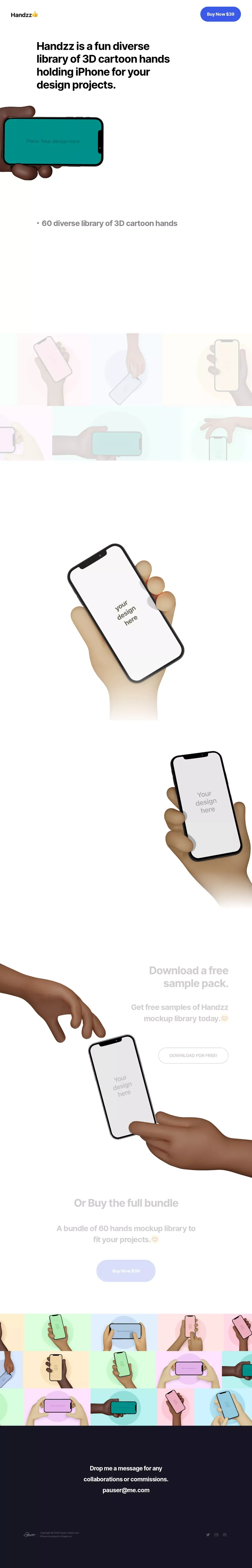 Handzz - website design