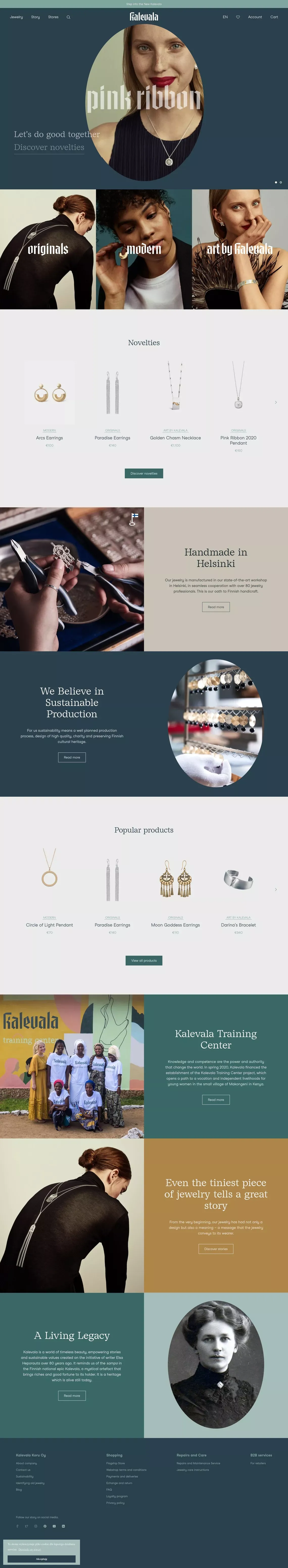 Kalevala | Kalevala is more than jewelry – Kalevalashop - Ecommerce design