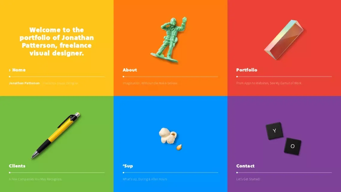 The portfolio of Jonathan Patterson | Home - website design