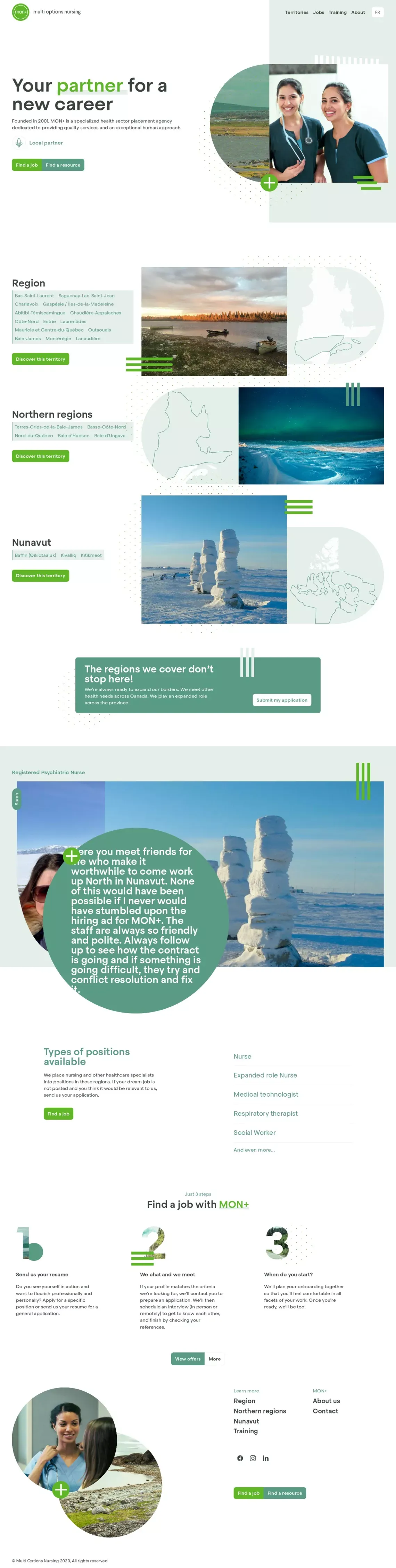 Home - MON+ - website design