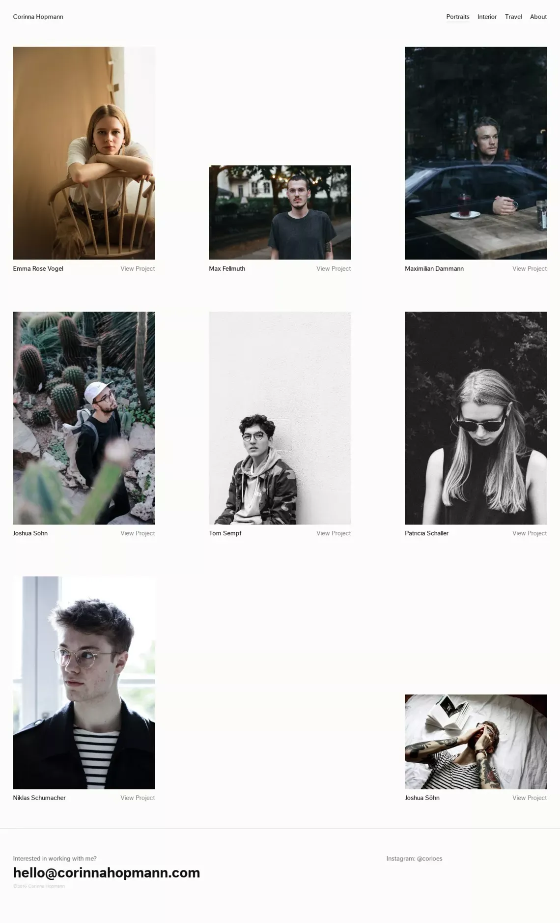 Portraits · Corinna Hopmann - Portfolio design