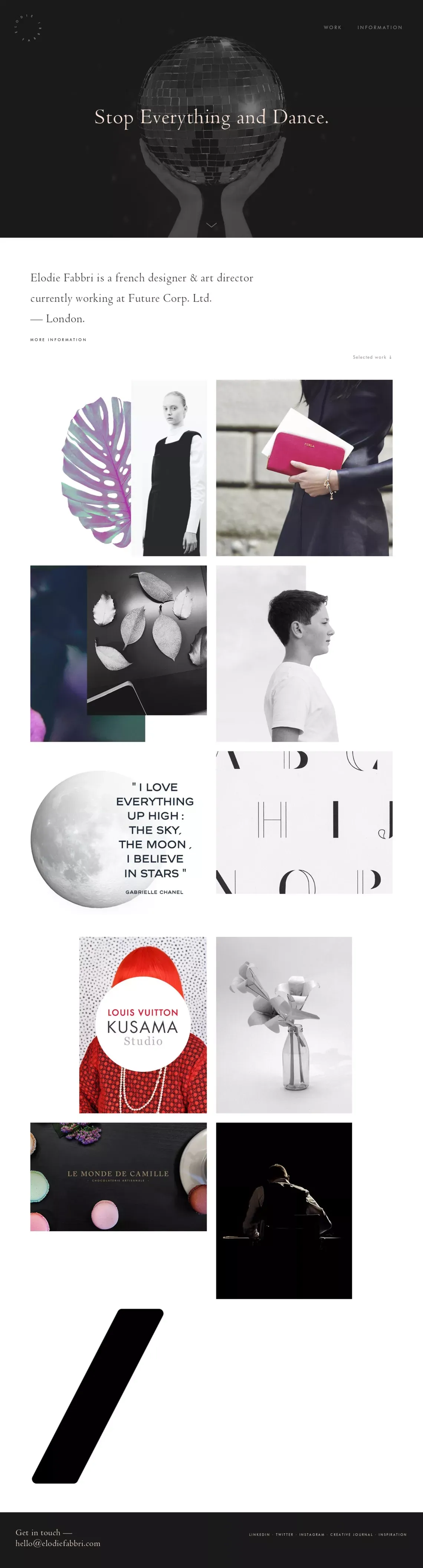 Elodie Fabbri Portfolio - Portfolio design