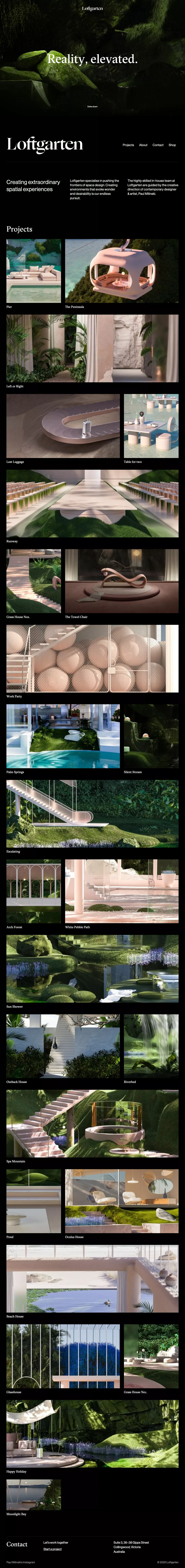 Loftgarten - Portfolio design