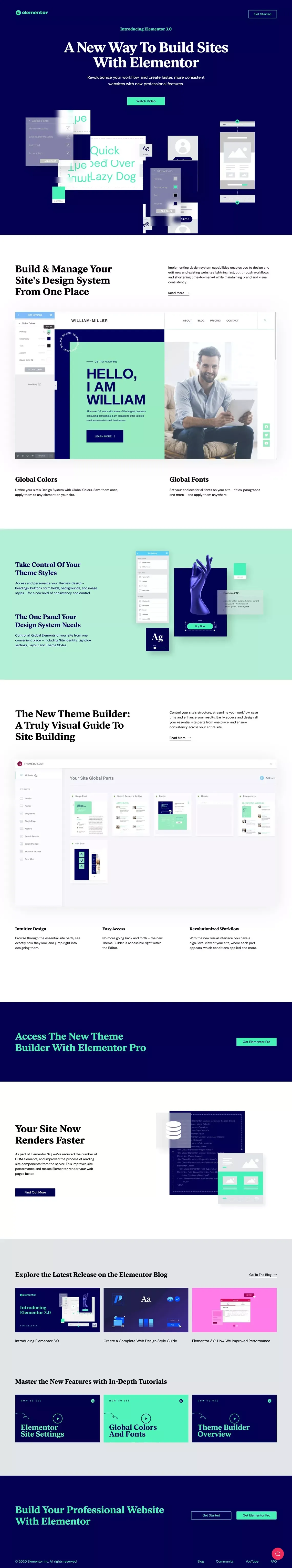 The #1 Professional Website Builder | Elementor - Landing design