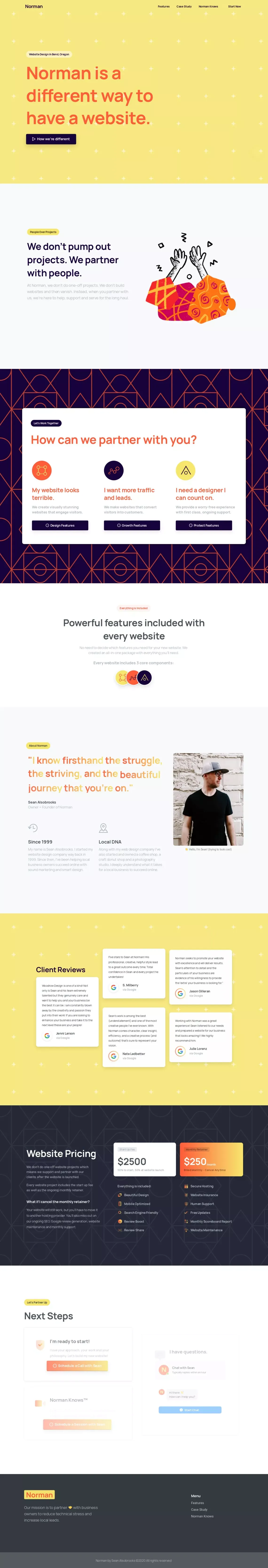 Norman – Websites that Convert. - Portfolio design