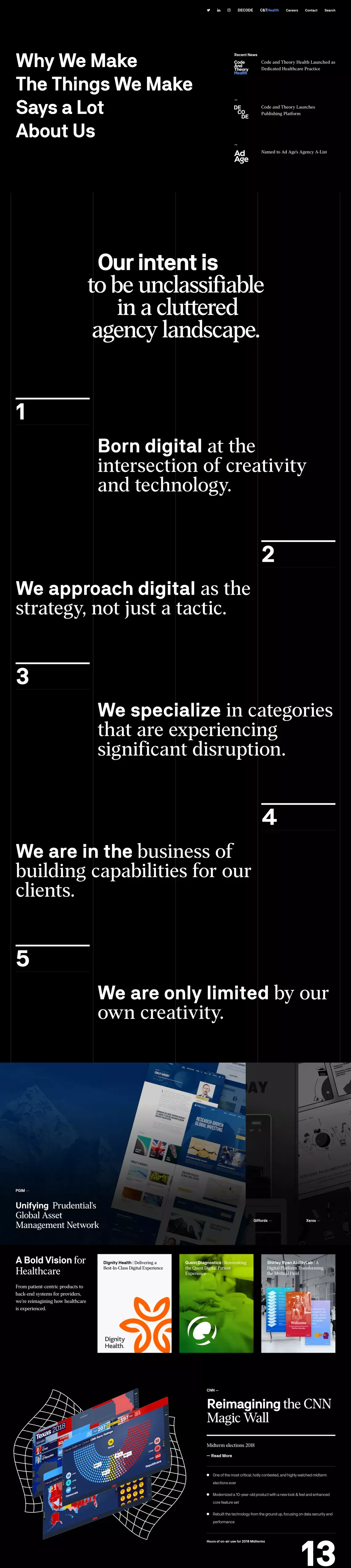 Code and Theory - Portfolio design