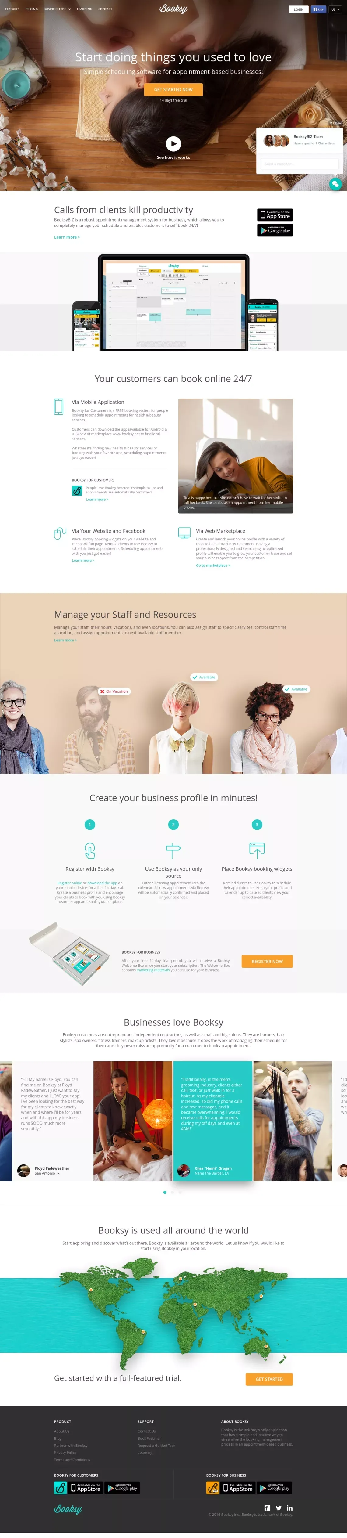 Booksy BIZ - Booksy for business - Landing design