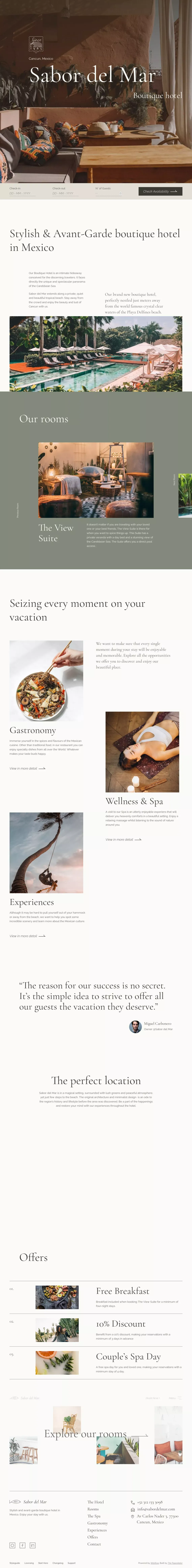 Sabor del Mar - Webflow HTML website template - website design