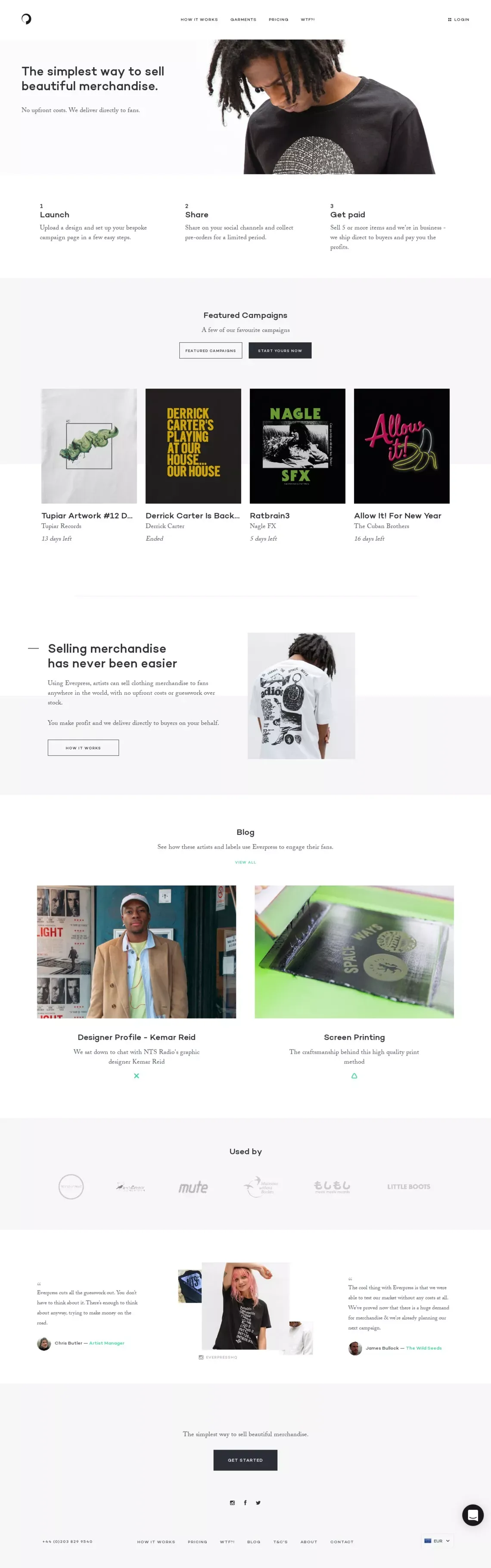 Everpress - Landing design