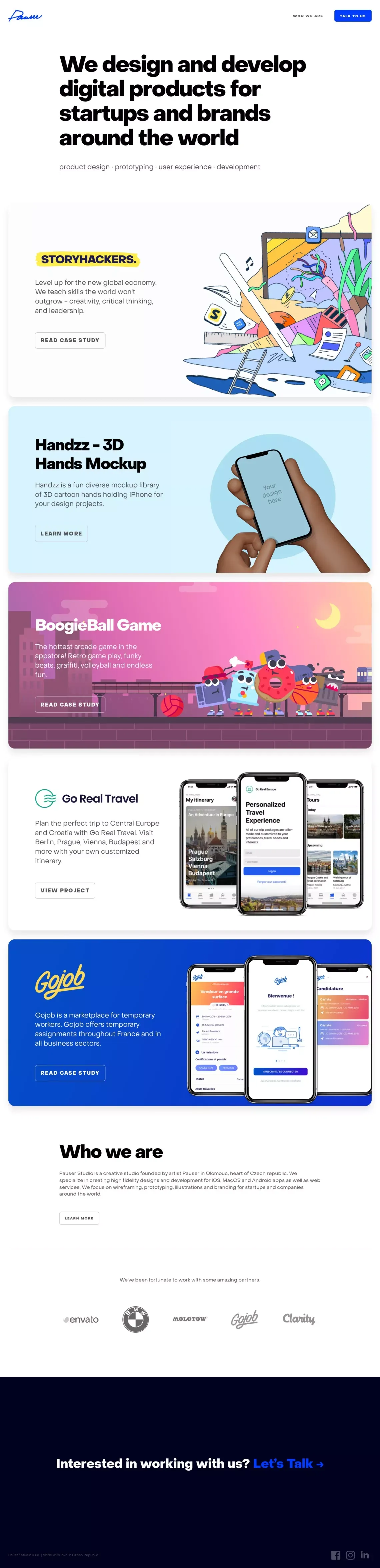 Hello | pauser.studio - website design