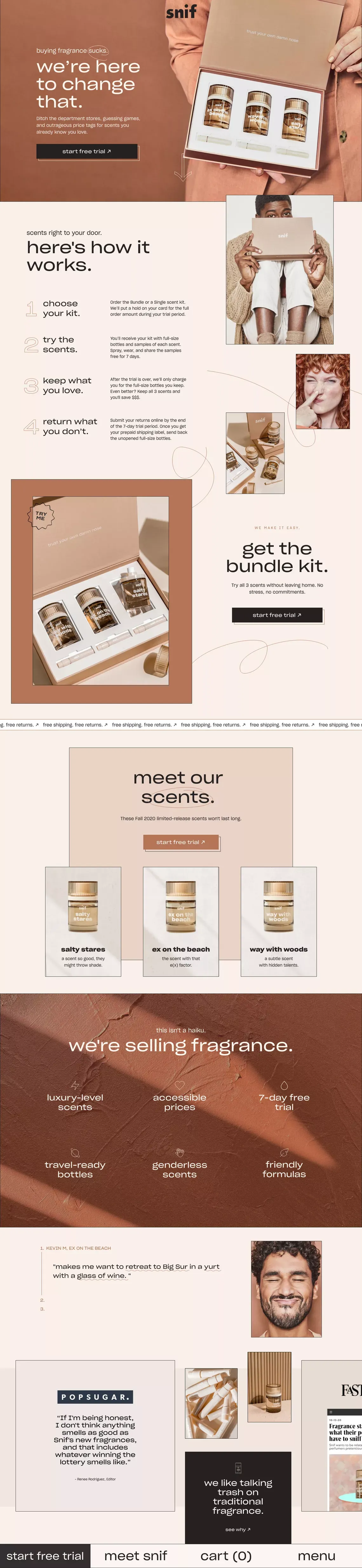 We bring the fragrance counter to you. Try today for $0. - Ecommerce design