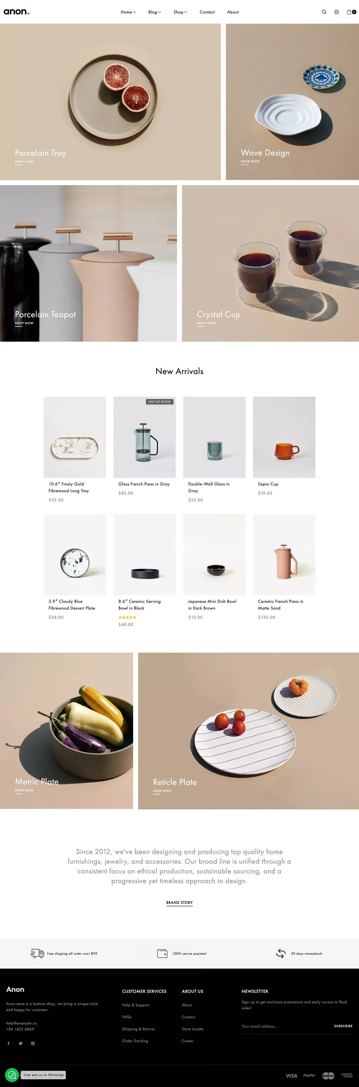 Anon - Multipurpose Elementor WooCommerce Themes | ThemeForest - Template design