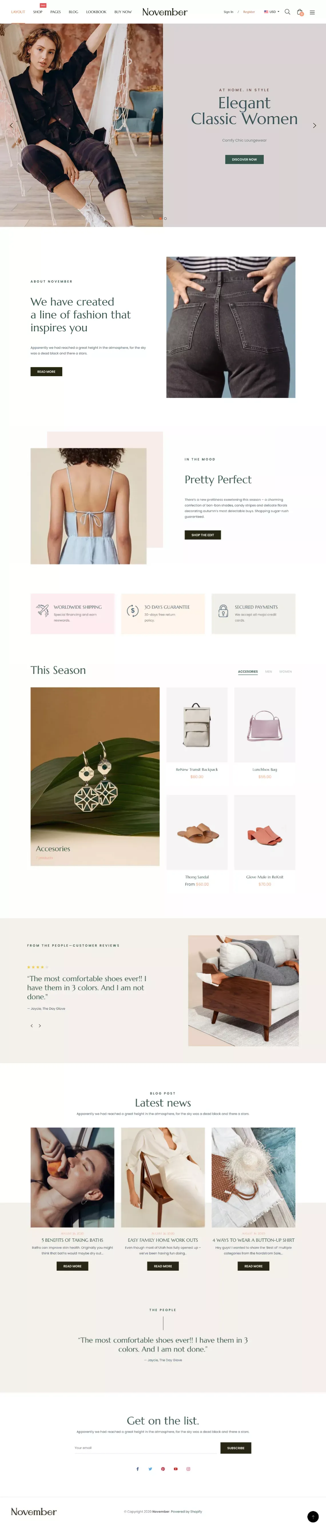 November - Multipurpose Shopify Theme | ThemeForest - Template design