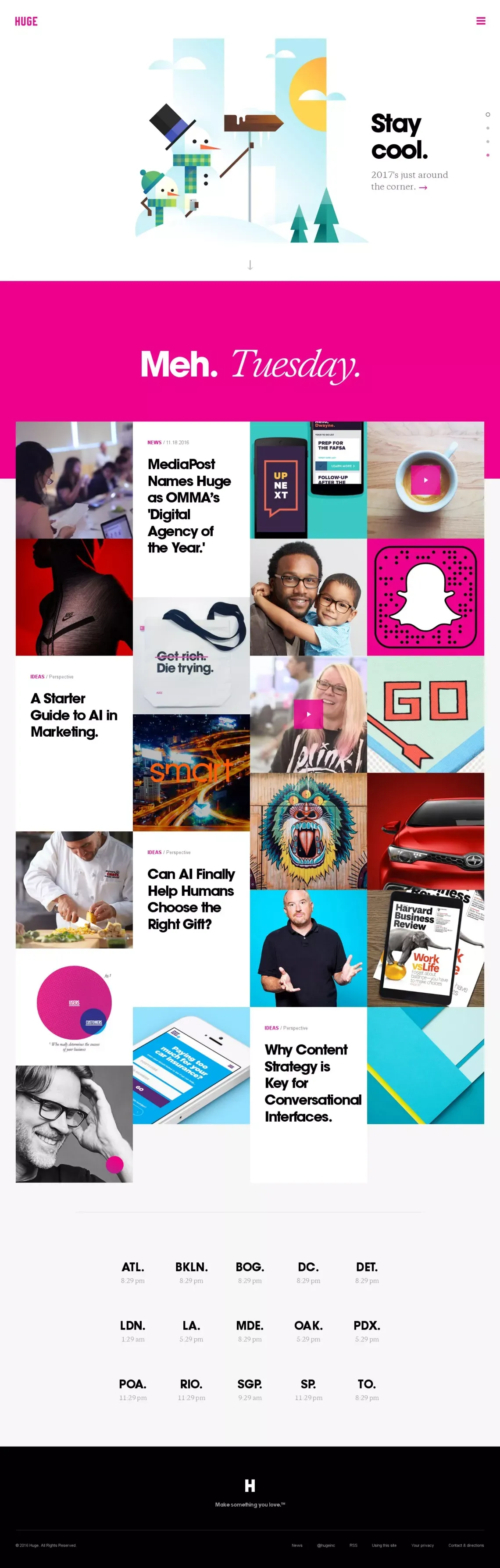 Huge | Digital Agency | Strategy, Design, Marketing & Technology - Portfolio design