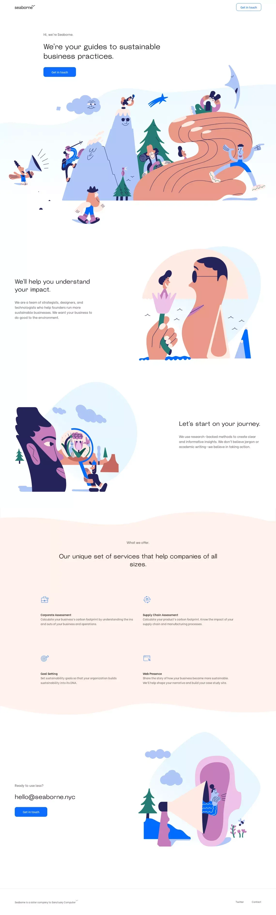 Seaborne — Your guides to sustainable business practices - Portfolio design